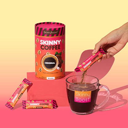 Skinny Boost Skinny Coffee- (Unflavored) Instant Sticks Made with Arabica Coffee, Garcinia SkinnyBoostUS supplements