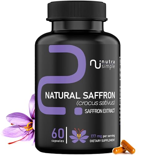 Nutra Simple Saffron Supplements 177mg, Pure Saffron Extract, Made in USA, Natural Nutra SimpleAu supplements