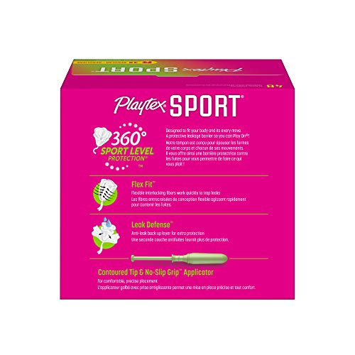 Playtex Sport Tampons, Regular Absorbency, Fragrance-Free - 48ct (Packaging May Vary) PLAYTEXAu supplements