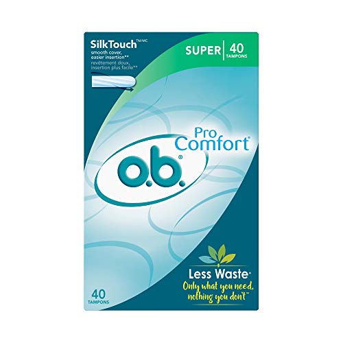 o.b. Pro-Comfort Non-Applicator Tampons, Super Absorbancy, 40 Count (Pack of 1) o.b.Au supplements