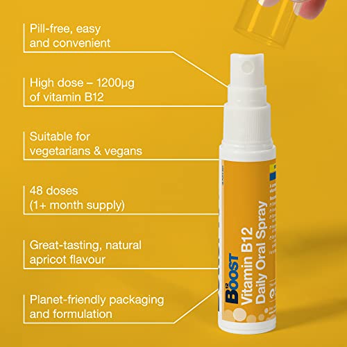 BetterYou Boost Vitamin B12 Daily Oral Spray, Pill-free Vitamin B12 Supplement for Energy Better YouUS supplements