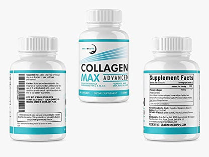 Premium Marine Collagen Supplements for Women, Ultra Potent Marine Collagen Capsules Collagen MaxUS supplements