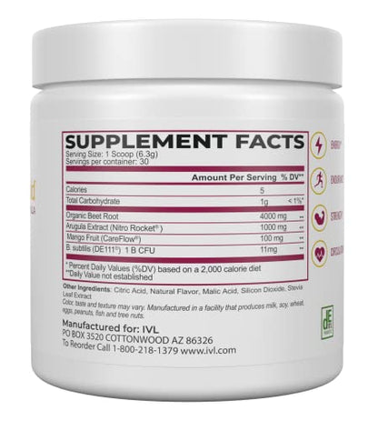 IVL - CircuMax Gold - Nitric Oxide Supplement Powder Boost - Organic Beets - Beetroot IVLUS supplements