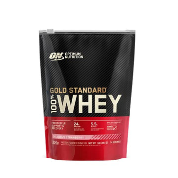 Optimum Nutrition Gold Standard 100% Whey Protein Powder, Strawberry, 1 Pound Optimum NutritionUS supplements