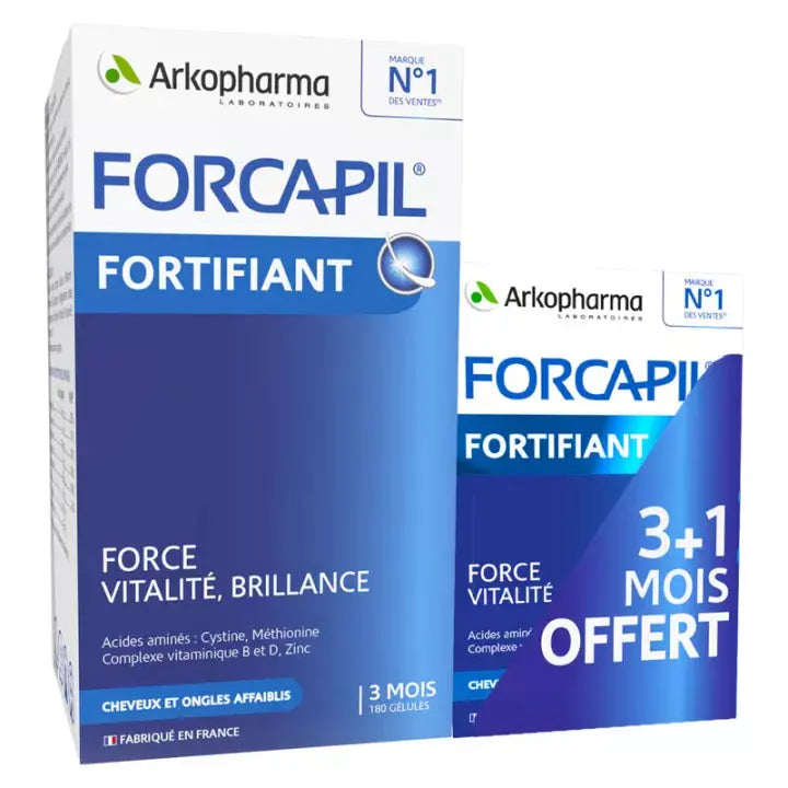Forcapil Fortifying Weakened Hair and Nails 180+60 capsules ArkopharmaAu supplements