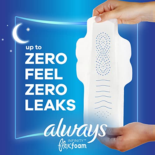 Always Infinity Feminine Pads For Women, Size 4 Overnight Absorbency, Multipack, With Flexfoam AlwaysAu supplements