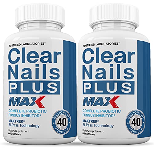 Justified Laboratories (2 Pack) Clear Nails Plus Max Pills 40 Billion CFU Probiotic Supports Justified LaboratoriesUS supplements