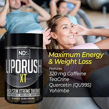 LIPORUSH NDS Nutrition XT - Concentrated Thermogenic with L-Carnitine & Teacrine LIPORUSHUS supplements