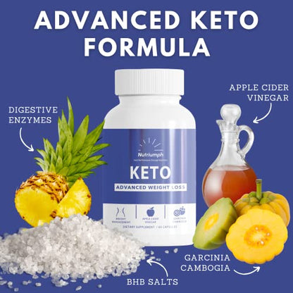 Nutriumph Keto BHB exogenous ketones | Keto Diet Pills | Advanced Ketone Supplement NutriumphUS supplements