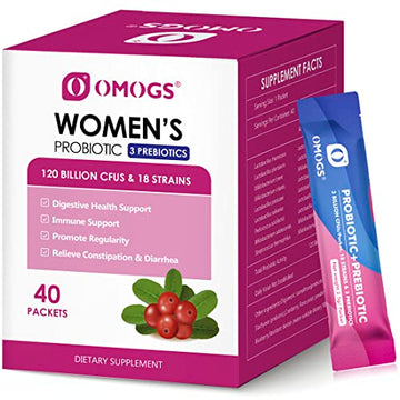 OMOGS Women's Probiotic,120-Billion-CFUs, 18 Strains, with 3 Prebiotics and Cranberry OMOGSAu supplements