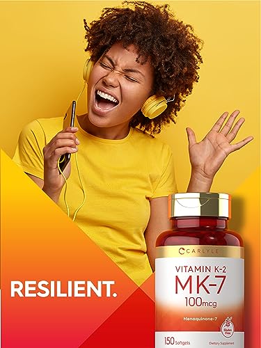 Carlyle Vitamin K2 Supplement 100mcg | K2 MK7 | 150 Softgels | Non-GMO CarlyleAu supplements