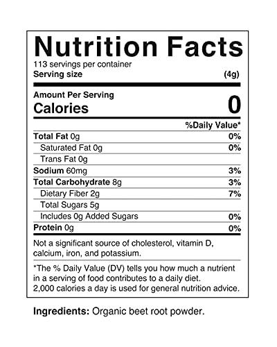 2 Pack - Nova Nutritions Certified Organic Beet Root Powder 16 OZ (454 gm) - Nitric Oxide Nova NutritionsUS supplements