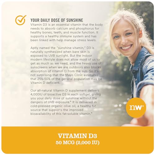 NatureWise Vitamin D3 2000iu (50 mcg) Healthy Muscle Function, and Immune Support NatureWiseUS supplements