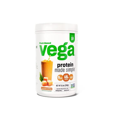Vega Protein Made Simple, Caramel Toffee - Stevia Free Vegan Protein Powder, Plant Based VegaUS supplements