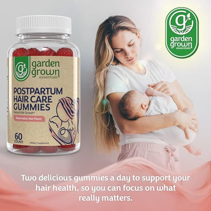 Womens Postpartum Hair Loss Gummies - Formuated for Postnatal Hair Care, Growth Garden Grown EssentialsUS supplements