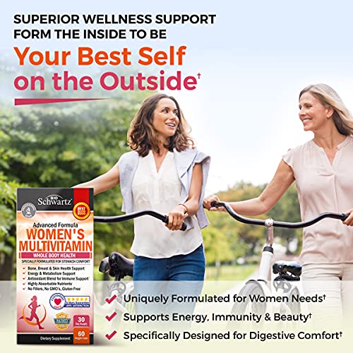 Multivitamin for Women with Vitamin D3 - Multivitamins for Bone Breast Skin Joint BioSchwartzAu supplements