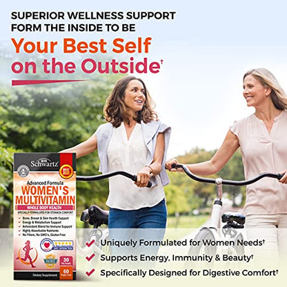 Multivitamin for Women with Vitamin D3 - Multivitamins for Bone Breast Skin Joint BioSchwartzUS supplements