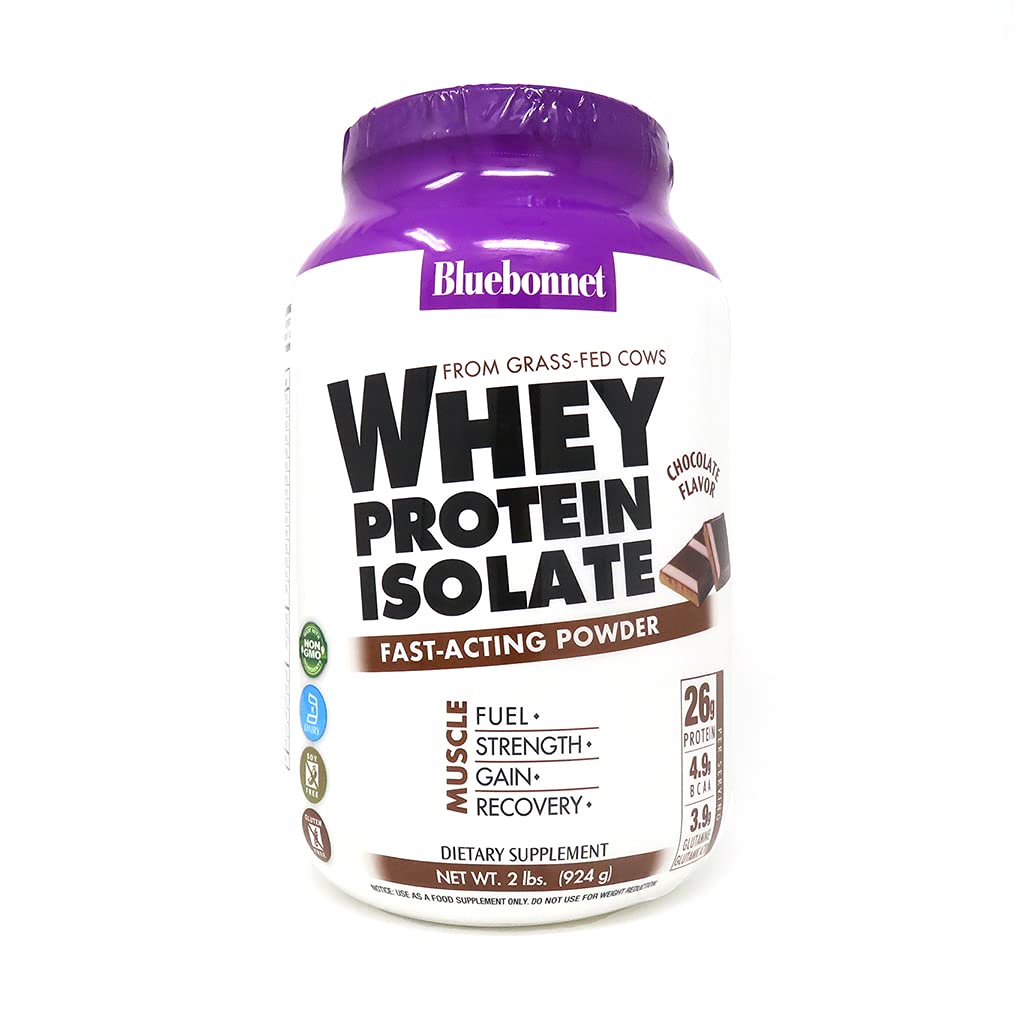 BlueBonnet 100% Natural Whey Protein Isolate Powder, Chocolate, 2 Pound BluebonnetUS supplements