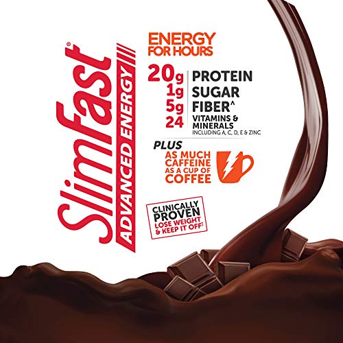 SlimFast Advanced Energy High Protein Meal Replacement Shake, Rich Chocolate, 20g SlimFastUS supplements