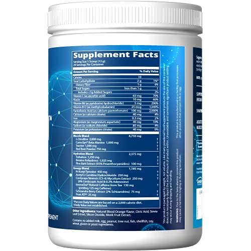 MRM Nutrition Driven Pre-Workout Powder | Blood Orange Flavored | 125mg Caffeine MRMAu supplements