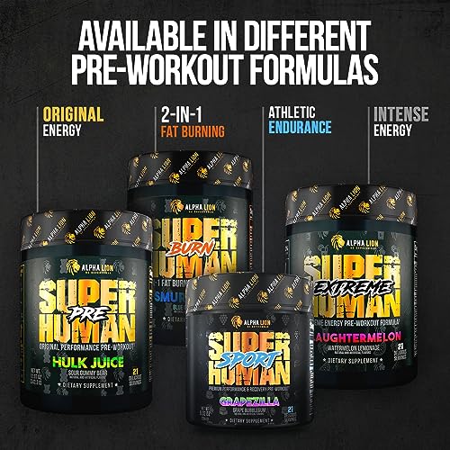 ALPHA LION Superhuman Pump Pre Workout Powder, Nootropic Caffeine & Stim Free ALPHA LIONUS supplements