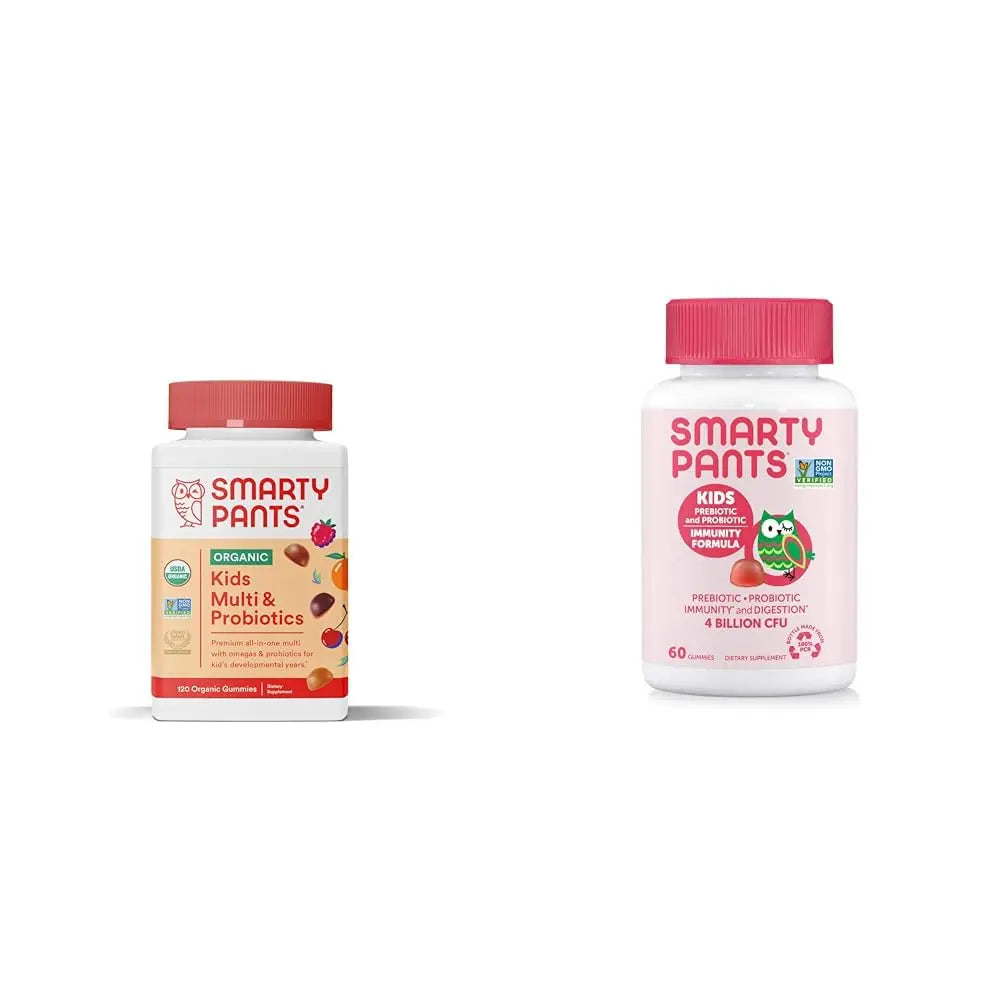 SmartyPants Organic Kids Multivitamin Gummies: Probiotics & Kids Probiotic Immunity Gummies: Prebiotics & Probiotics for Digestive Health and Immune Support Supplement SmartyPantsAu supplements