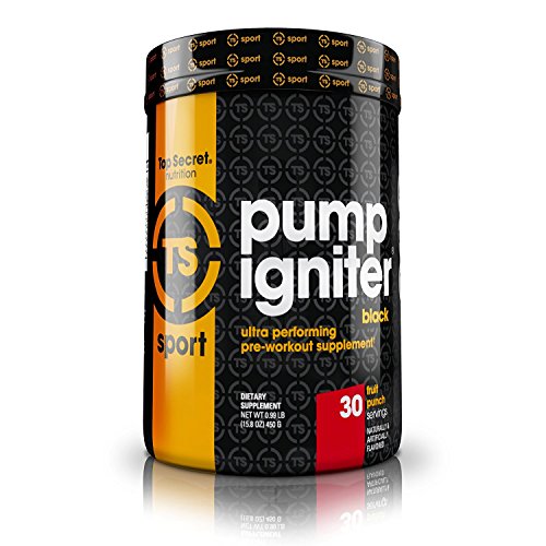 Top Secret Nutrition Pump Igniter Black, Fruit Punch, 30 Serving Top Secret NutritionAu supplements