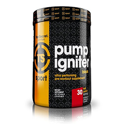 Top Secret Nutrition Pump Igniter Black, Fruit Punch, 30 Serving Top Secret NutritionUS supplements