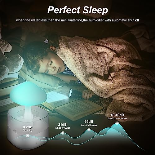 Mushroom Humidifier with Essential Oils, Night Light with 7 Changing Colors, Desk Cloud Lights MriykioAu supplements