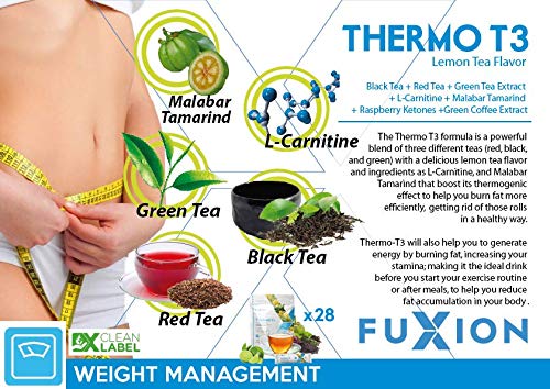 FuXion Thermo T3,Delicious Lemon Tea Flavor(Thermo TT3, 28 Sachets) CHNLMLAu supplements