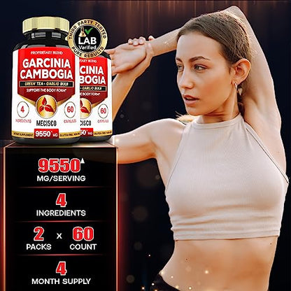 Garcinia Cambogia 9550mg - 4 Month Supply - Supplement for Men and Women - A Natural MeciscoUS supplements