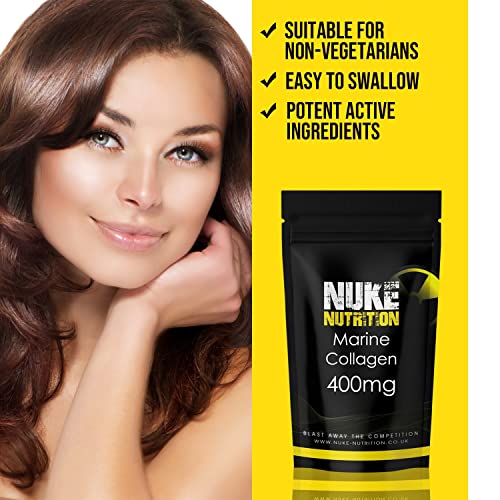Nuke Nutrition Marine Collagen Capsules - 400mg - 60 Capsules - High Strength Collagen Nuke NutritionAu supplements