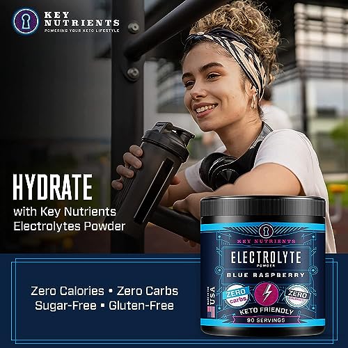 KEY NUTRIENTS Multivitamin Electrolytes Powder No Sugar - Tempting Blue Raspberry KEY NUTRIENTSAu supplements
