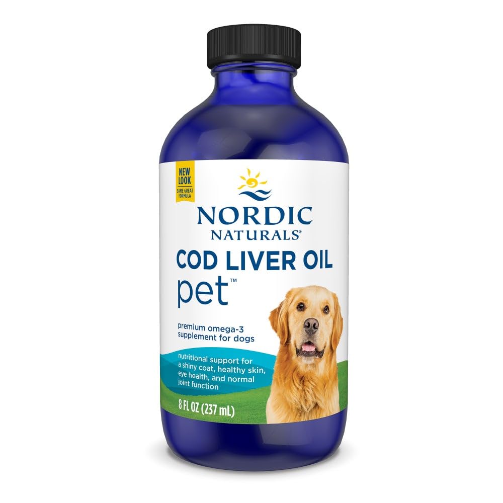 Nordic Naturals Omega-3 Pet Bundle - 2 oz Omega-3 Fish Oil for Small Dogs & Cats, 8 oz Pet Cod Liver Oil Promotes Heart, Skin, Coat, & Immune Health Nordic NaturalsAu supplements
