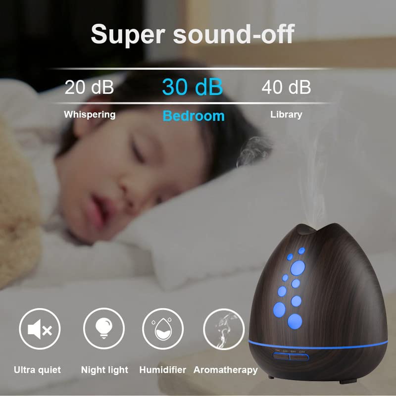 TGE Unique 400ML Essential Oil Diffuser for Essential Oils Bluetooth Music Speaker with Remote 7 Color LED GenericAu supplements
