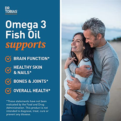 Dr. Tobias Omega-3 Fish Oil, Triple Strength, Supports Brain & Heart Health, 2000 mg Dr. TobiasUS supplements