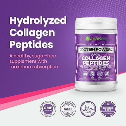 JeaKen - Unflavored Collagen Peptides Powder from Grass-Fed Bovine Sources - Sugar-Free Hydrolyzed Collagen JeaKenUS supplements