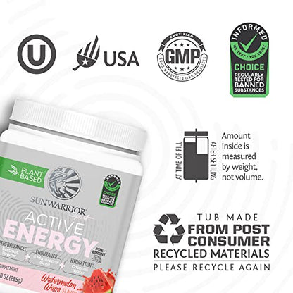 Sunwarrior Plant-Based Preworkout Powder Hydration Blend | Coconut Water Mushroom SunwarriorUS supplements
