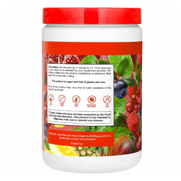 Dr. Colbert, MD Organic Red Supremefood | Berry Flavored Blend | by Divine Health | 10 Organic Fruits | Probiotics | Enzymes | Herbs | Fiber | Antioxidants | Non-GMO | 30 Day Supply | 180g Divine HealthAu supplements