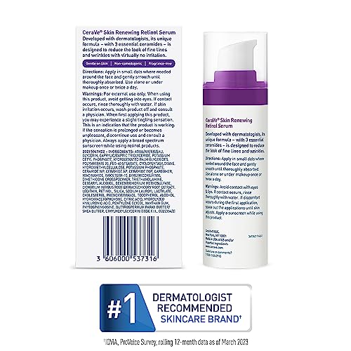 CeraVe Anti Aging Retinol Serum | Cream Serum for Smoothing Fine Lines CeraVeAu supplements