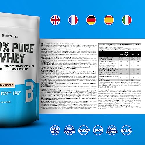 BioTechUSA 100% Pure Whey | Protein Powder with BCAA and Glutamine | Gluten-Free, Palm Oil Free BioTechUSAAu supplements