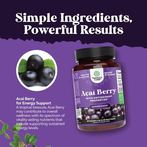 Natural Acai Berry Weight Loss Supplement Detox Products Antioxidant Superfood Natures CraftUS supplements