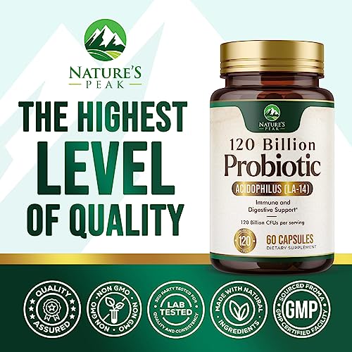 Nature's Peak Probiotics for Digestive Health - 120 Billion CFU with Diverse Strains Nature's PeakUS supplements