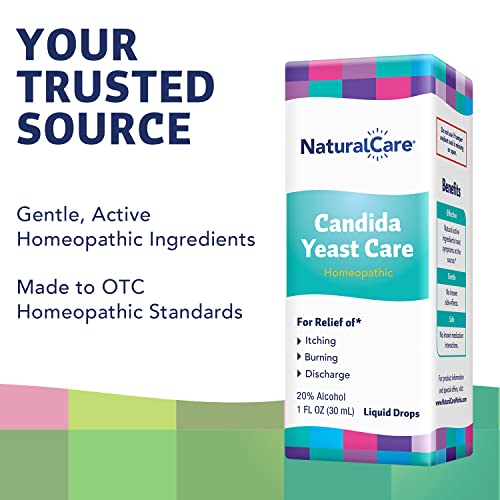 NaturalCare Candida Yeast Care Drops, Homeopathic Treatment Temporarily Relieves Symptoms Natra-BioAu supplements