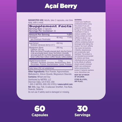 Natrol Acai Berry Diet, 60 Capsules NatrolUS supplements
