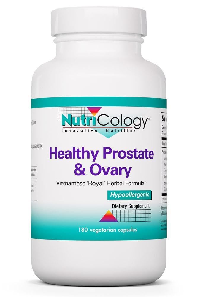 NutriCology Healthy Prostate & Ovary - Herbal Blend with Crinum Latifolium - Hormone Support for Men & Women - Vegetarian Capsules - Hypoallergenic Formula - 60 Servings - 180 Count Allergy Research GroupAu supplements