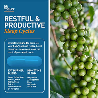 Dr. Tobias Fat Burner Nightly, Night Time Metabolic Support with White Kidney Bean Extract Dr. TobiasUS supplements