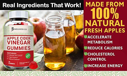(2-Pack | 120 Gummies) Premium Apple Cider Vinegar Gummies - Raw, Natural, Unfiltered ACV JB Wellness CoUS supplements